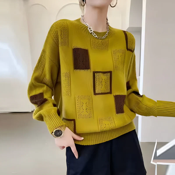 Raschele - Geometric Patchwork Knitted Sweater