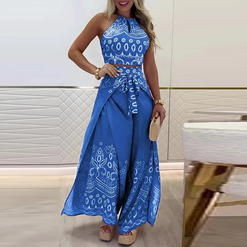 Gulshat - Casual Top And Wide Leg Pant Set
