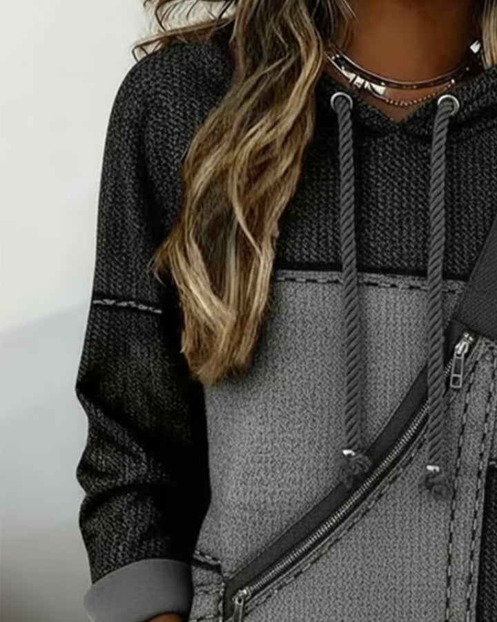 Eija - Stylish Color Block Hoodie