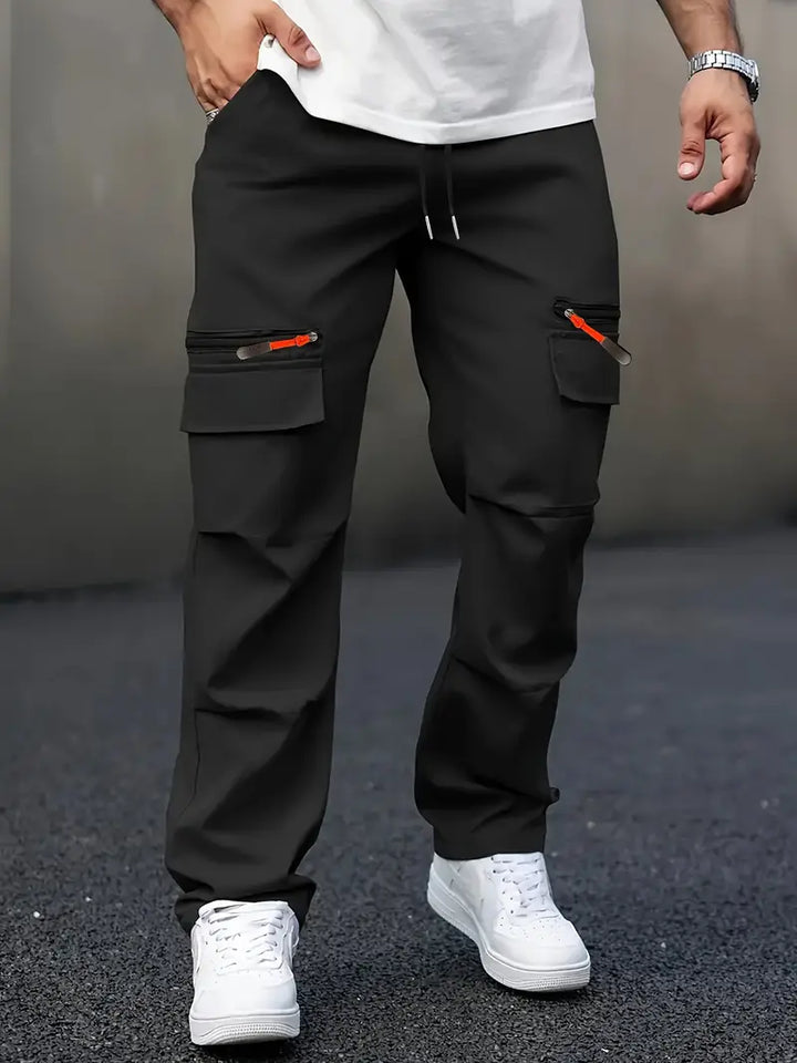 Thaddeus - Casual Cargo Pants With Drawstring Waist
