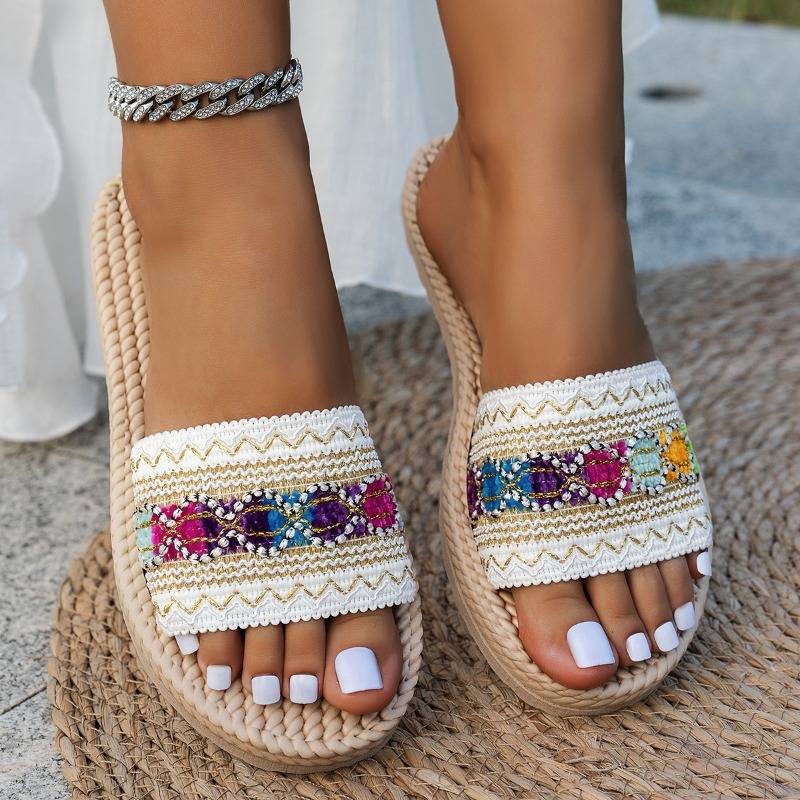Shantica - Slip-on Flat Sandals With Thick Soles