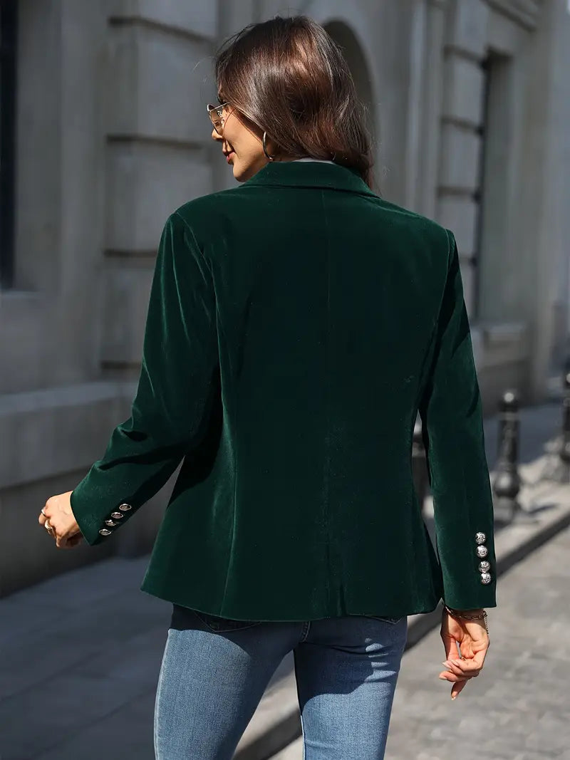 Elīna - Fashionable Velvet Blazer