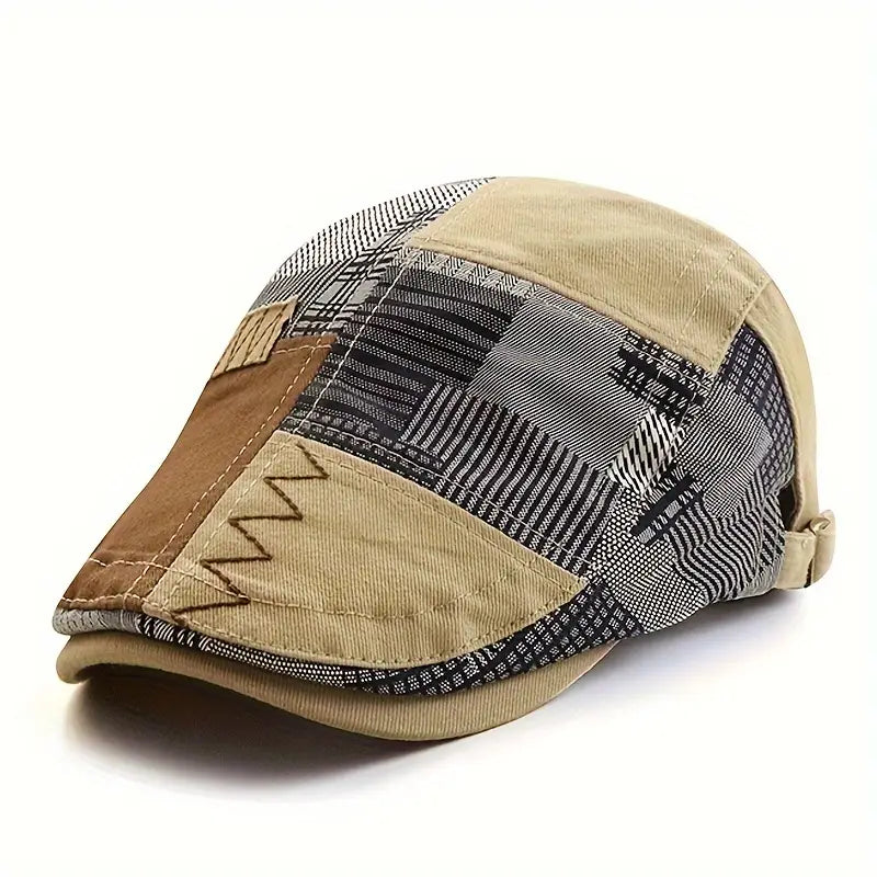 Lebron - Vintage Patchwork Newsboy Cap