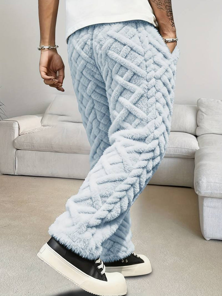 Zecharia - Geometric Patterned Pant With Elastic Waist