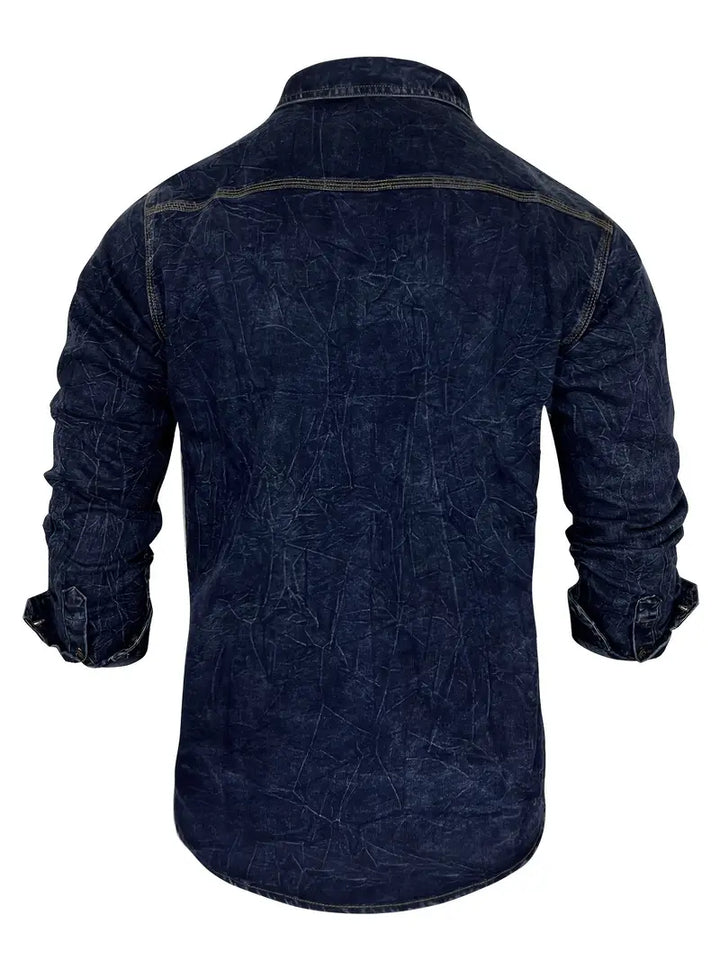 Angelo - Denim Shirt with Front Button Pockets