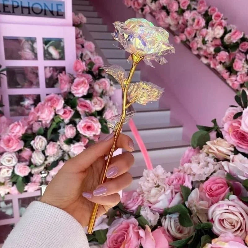 GlowPetal - Colorful Crystal Rose