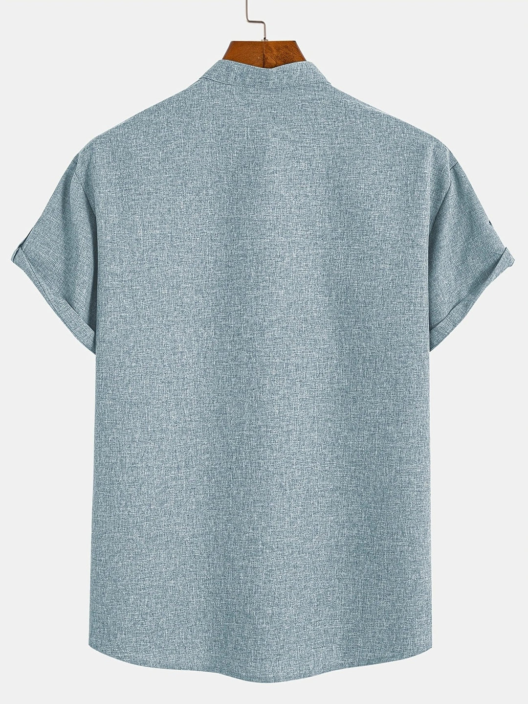 Elliott - Elegant Short Sleeve Shirt With Stand Collar