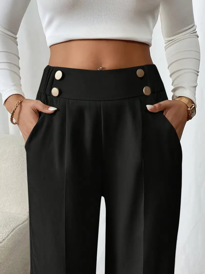 Orvella - Comfortable Wide Leg Pant With Pockets