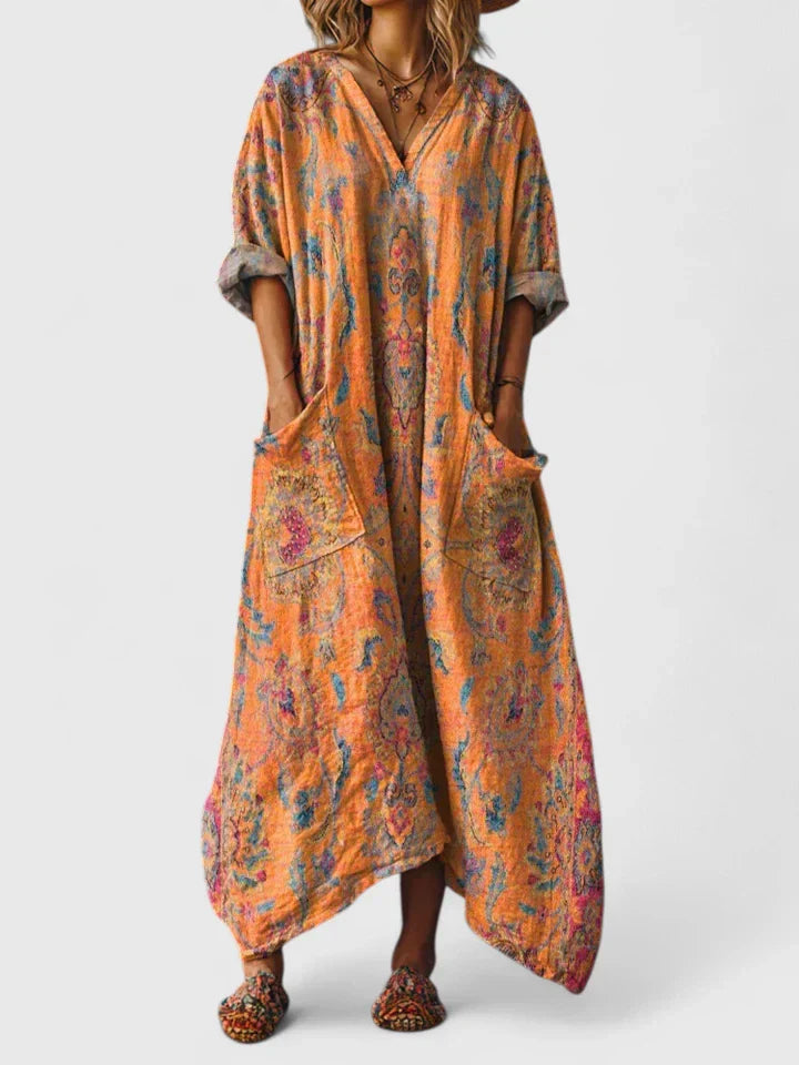 Chathumi - Elegant Dress With Printed