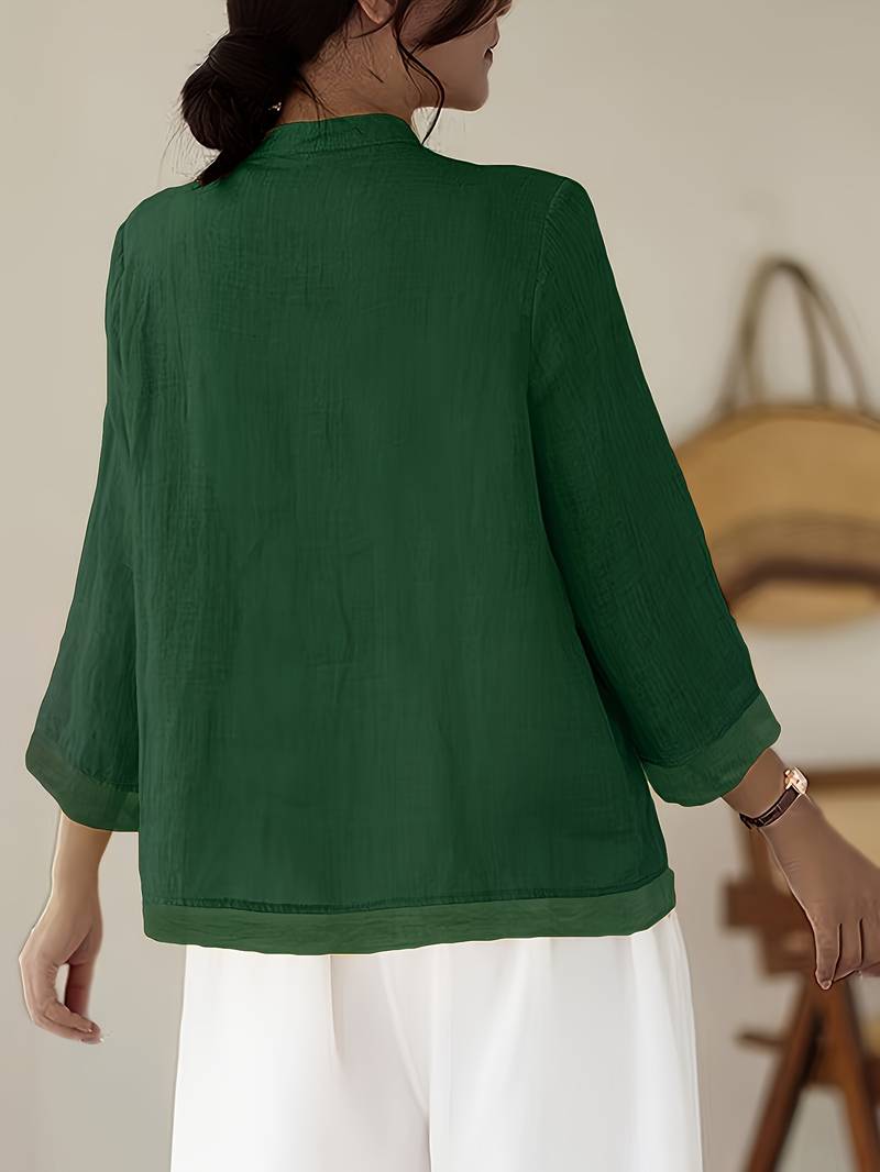 Sigal - Vintage Loose Fitting Shirt With Patchwork Design