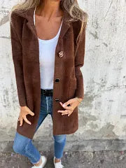 Amelette - Coat With Lapel Collar and Patch Pockets
