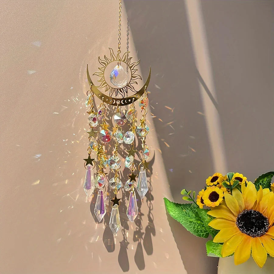 Glowcraft - Sun And Moon Pendant Crystal Light Ornaments