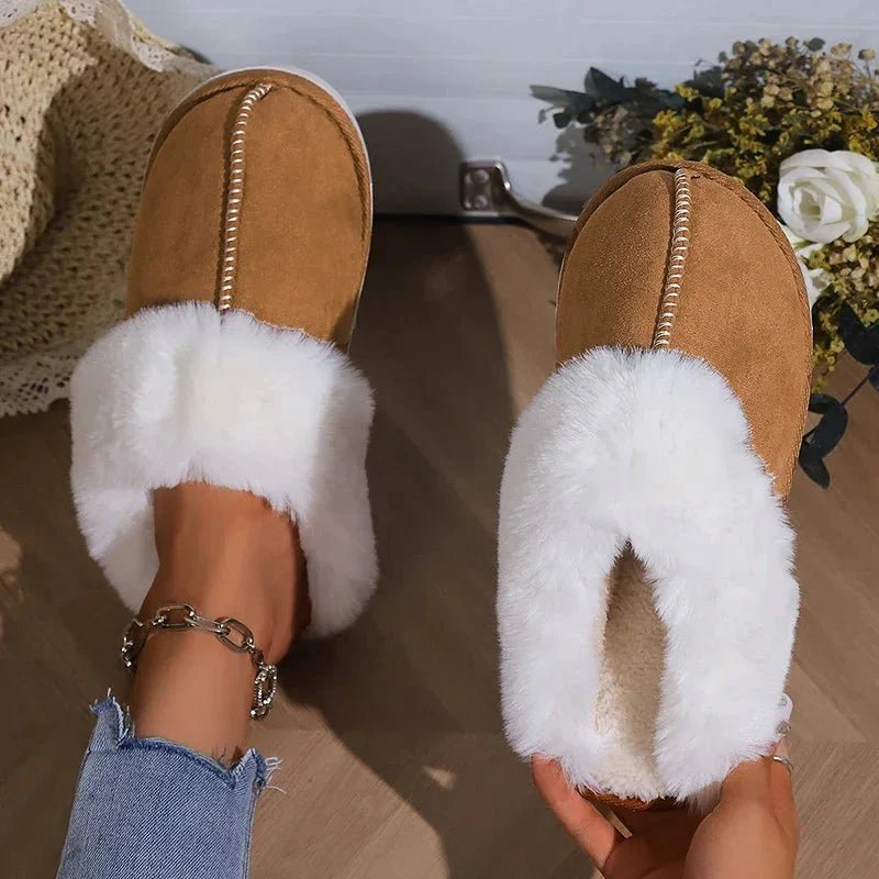 Chioma - Non Slip Fur Slippers For Winter