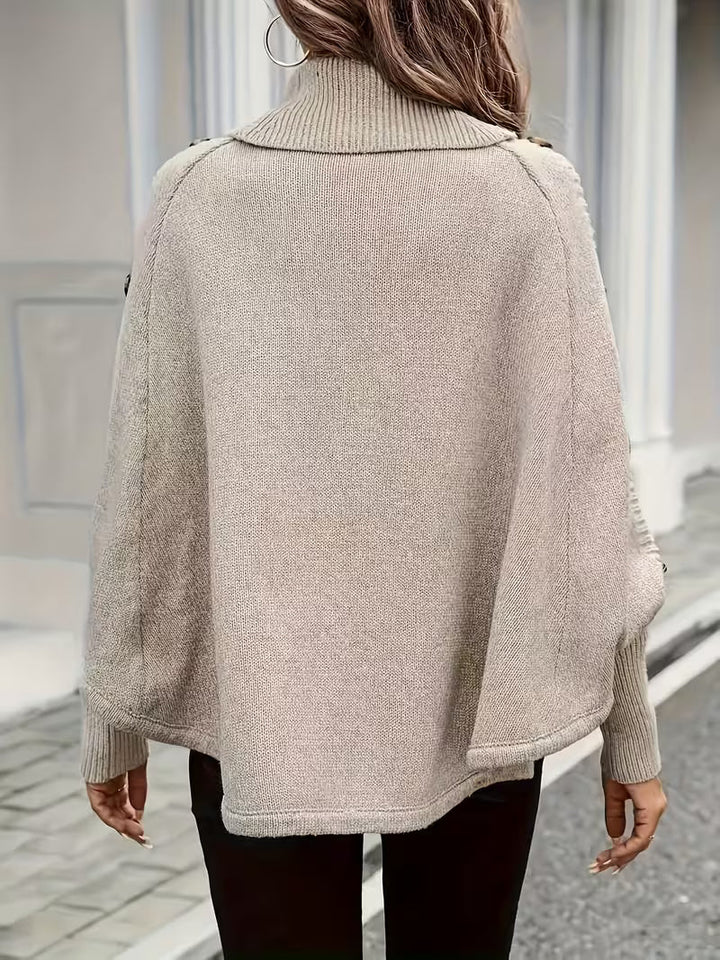Lolana - High-Neck Sweater With Twisted Style