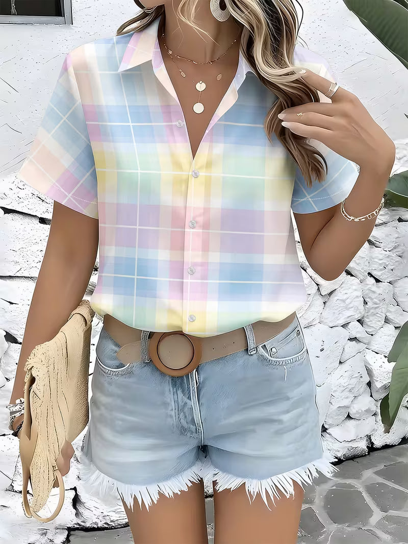 Harrell - Short-Sleeve Plaid Print Shirt