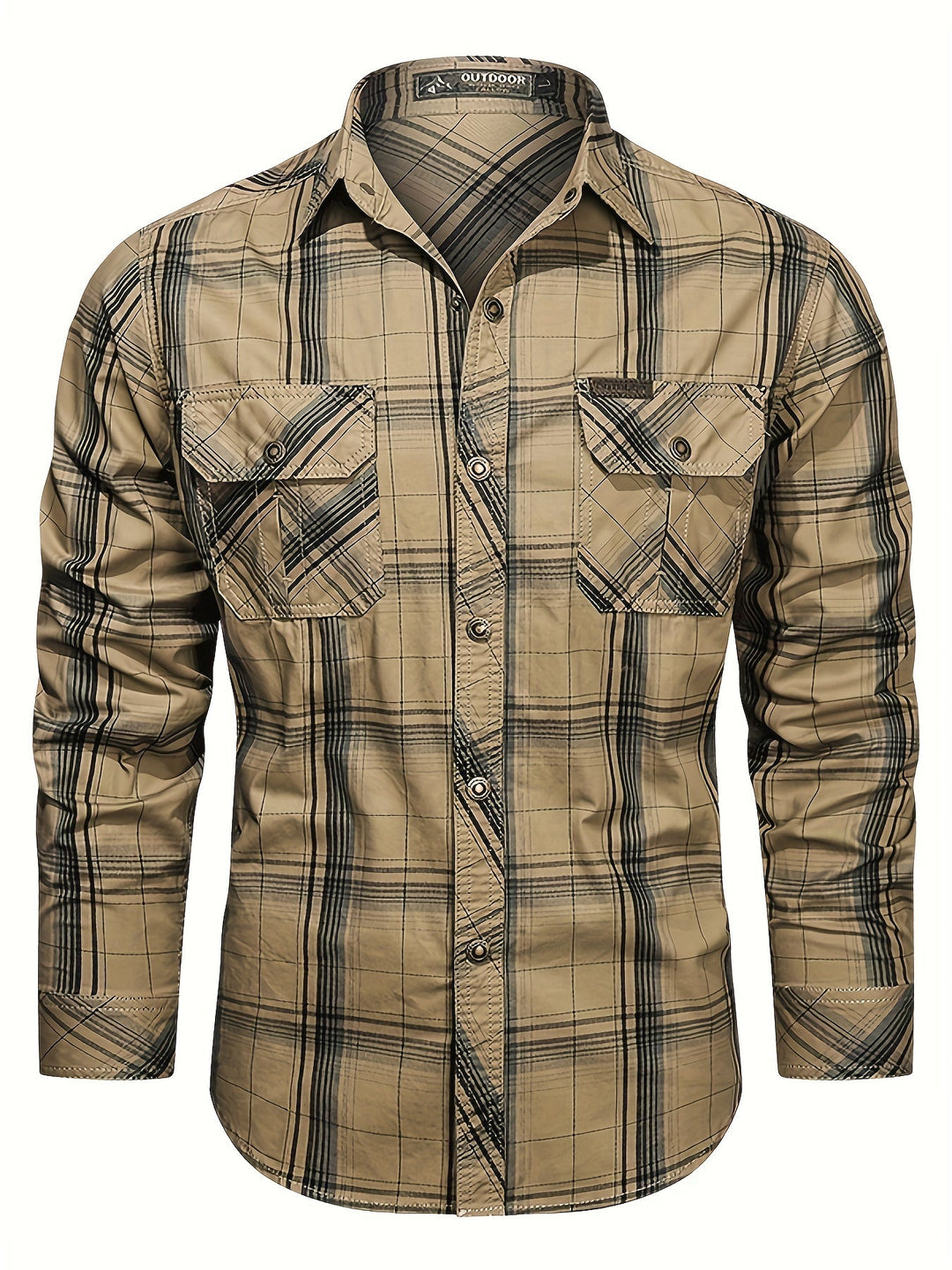 Phineas - Plaid Long Sleeve Shirt with Multi Pockets