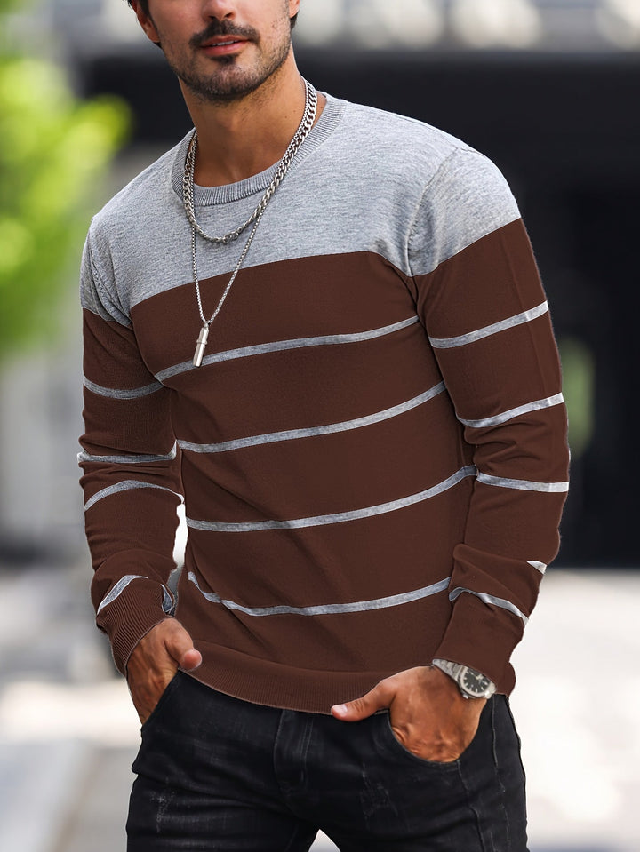 Valinat - Casual Striped Sweater With Long Sleeve