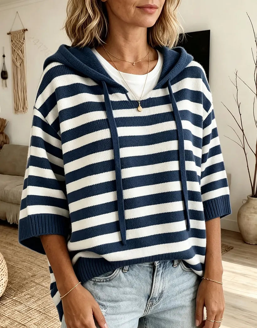 Kiera - Oversized Striped Hoodie