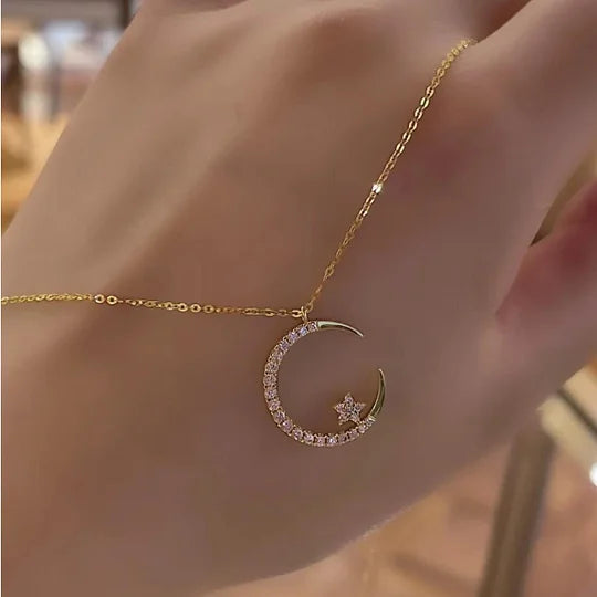 Mayana - Moon and Star Necklace