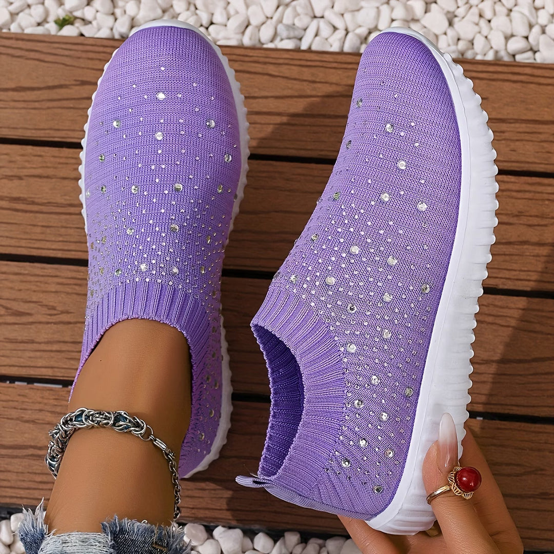 Noveuuya - Comfortable Sneaker With Rhinestone