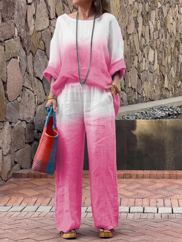 Raminta - Stylish Two-Piece Set Made Of Cotton And Linen