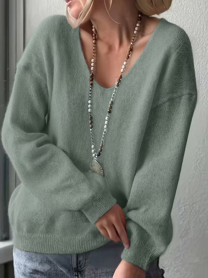 Yalitan - Long Sleeve Sweater with V-Neck
