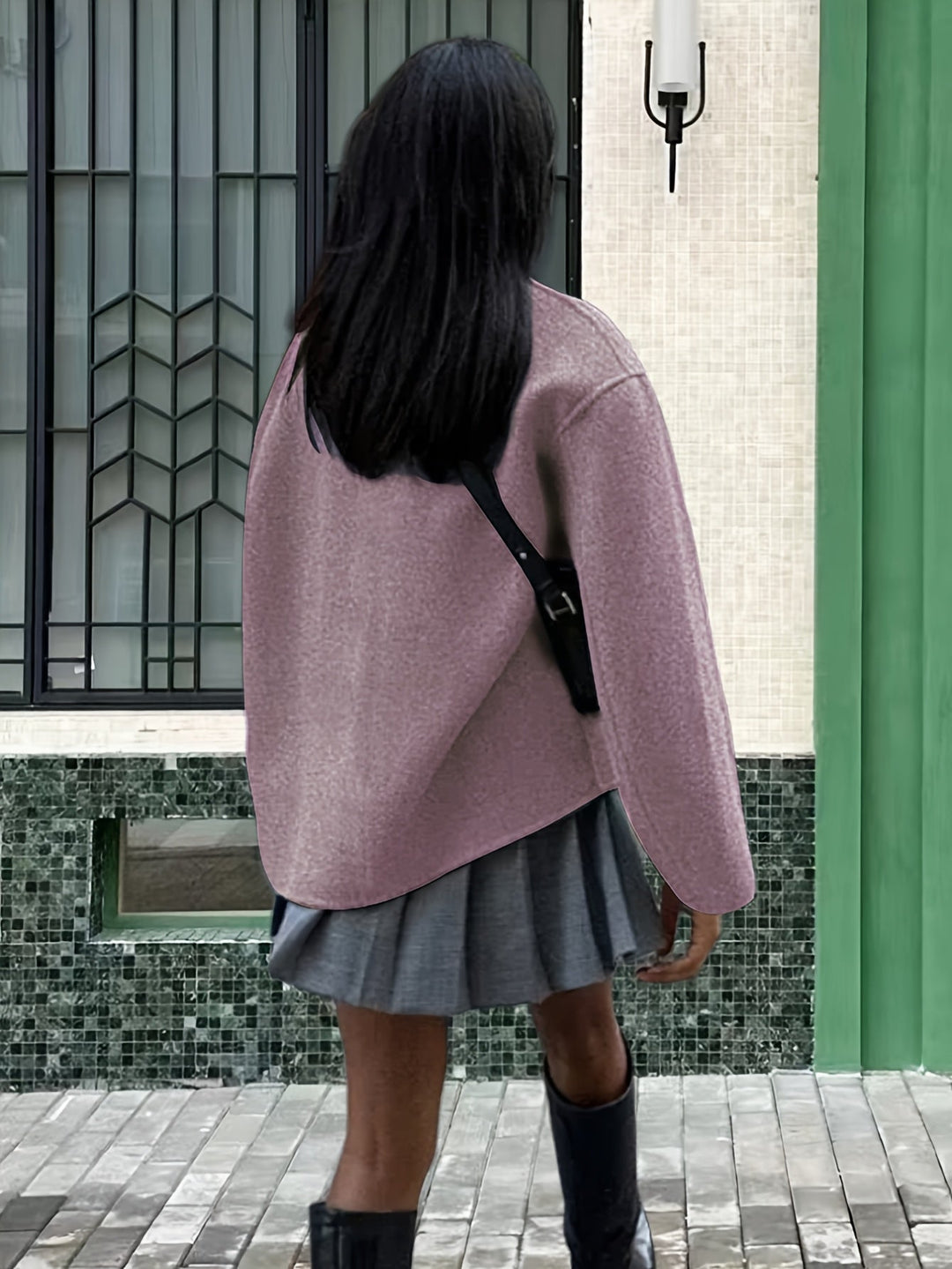 Deanne - Elegant Double Breasted Beige Coat