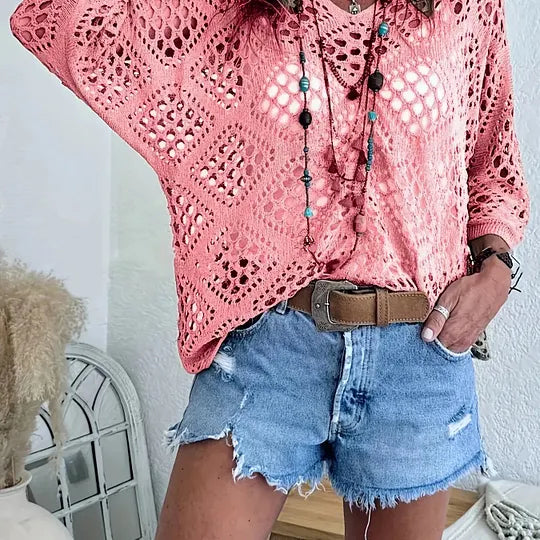 Raissa - Knitted V‐Neck Top