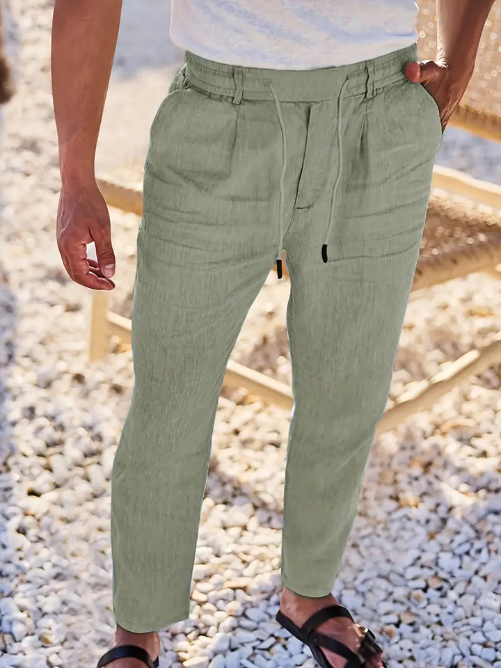 Nichols - Linen Loose Fit Drawstring Pant