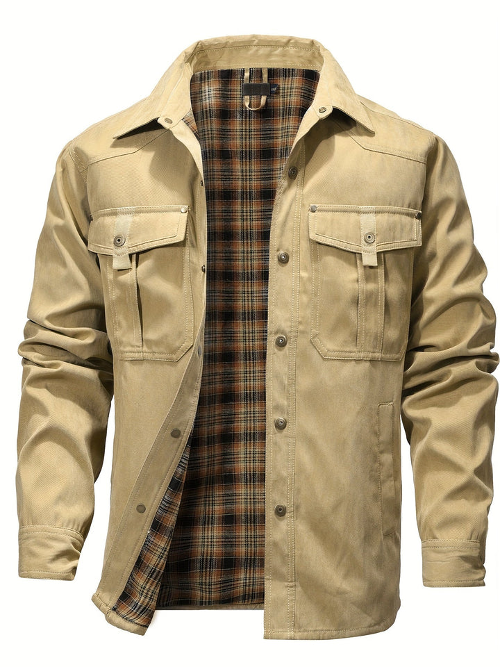 Evrypidis - Casual Long Sleeve Cargo Jacket
