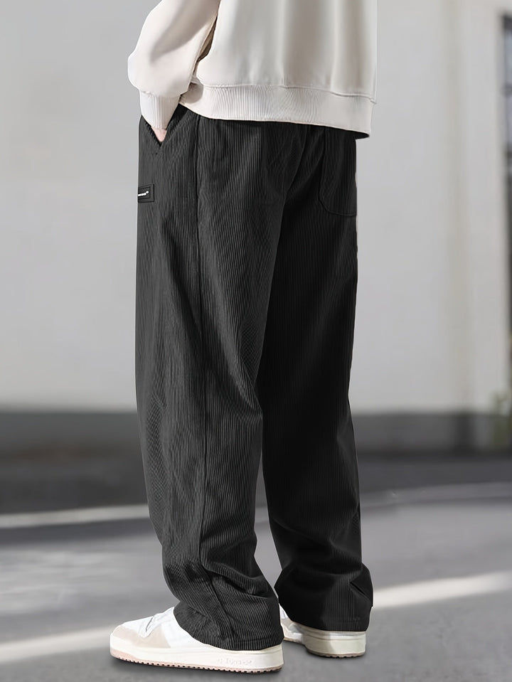 Asher - Straight Leg Pants With Drawstring Waist