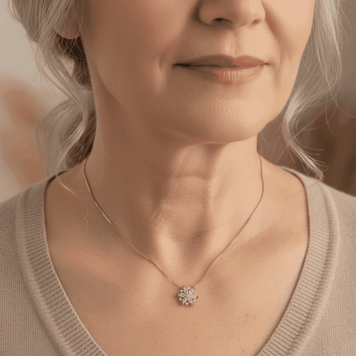 Nyellain - Crystal Necklace with Sparkling Snowflake