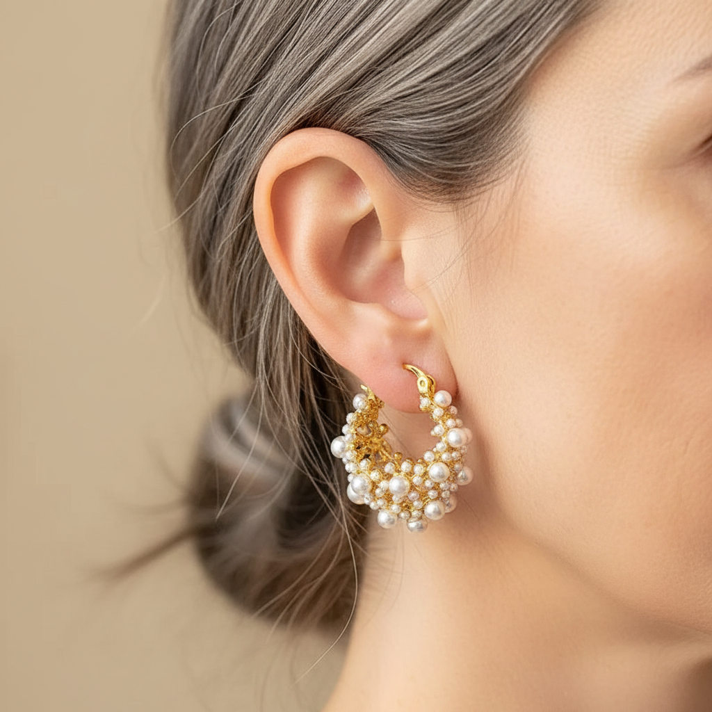 Niriah - Vintage Style Hoop Earrings