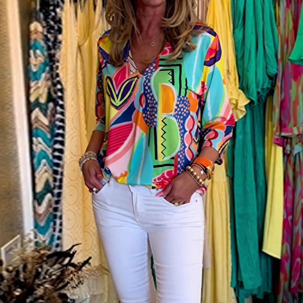 Marlain - Elegant V-Neck Blouse