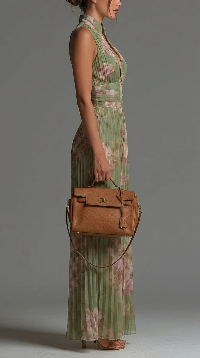 Perrine - Pleated Chiffon Jumpsuit