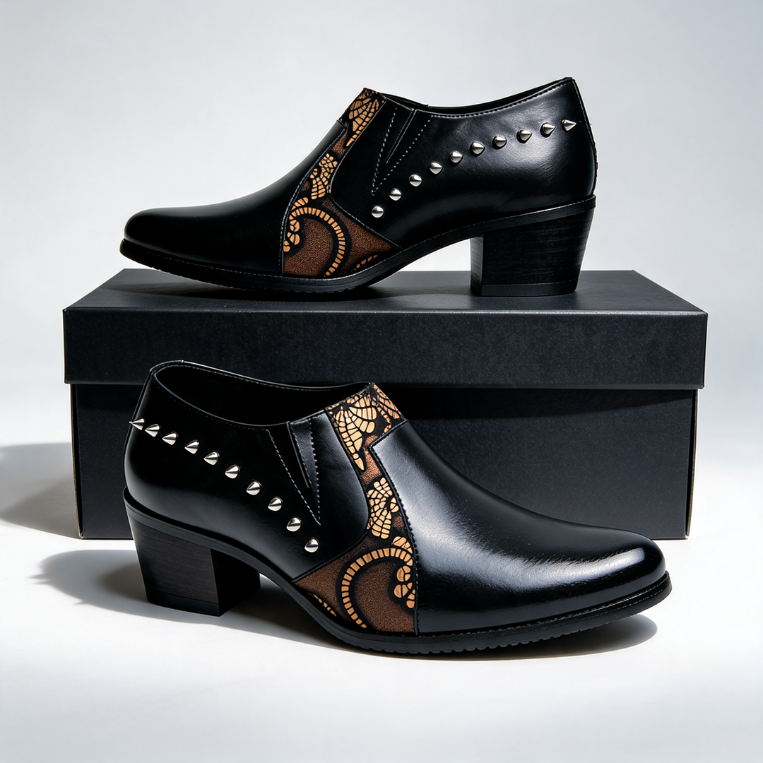 Vanderson - Pointed Toe Rivet High Heel Shoes