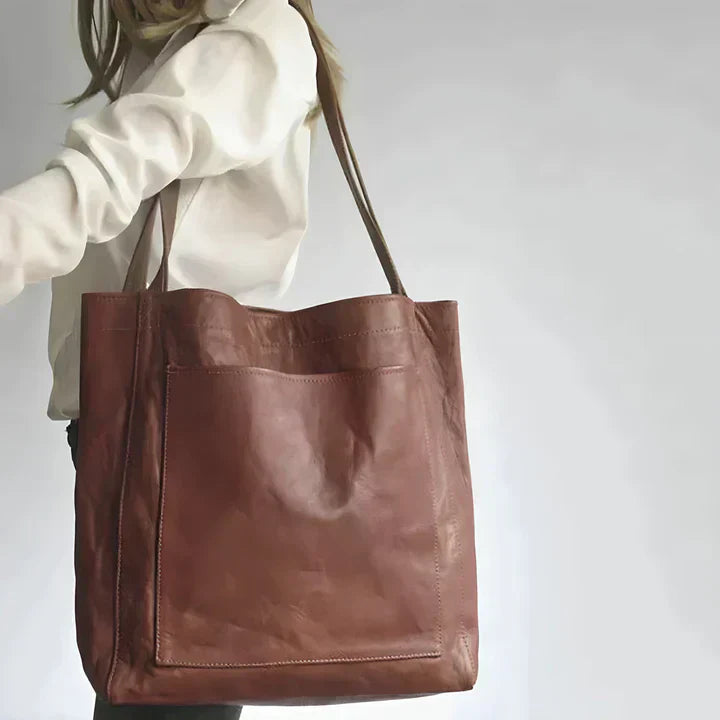Yasmine - Classic Leather Tote Bag