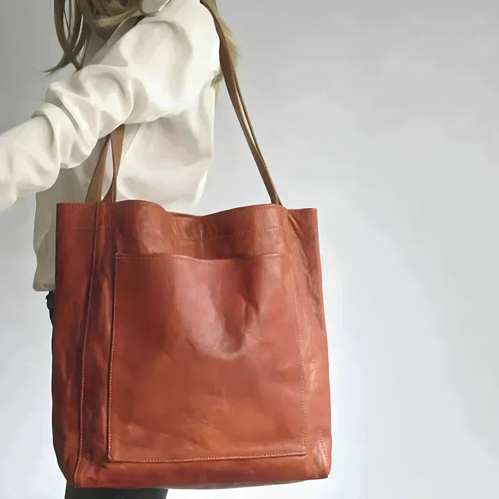 Yasmine - Classic Leather Tote Bag
