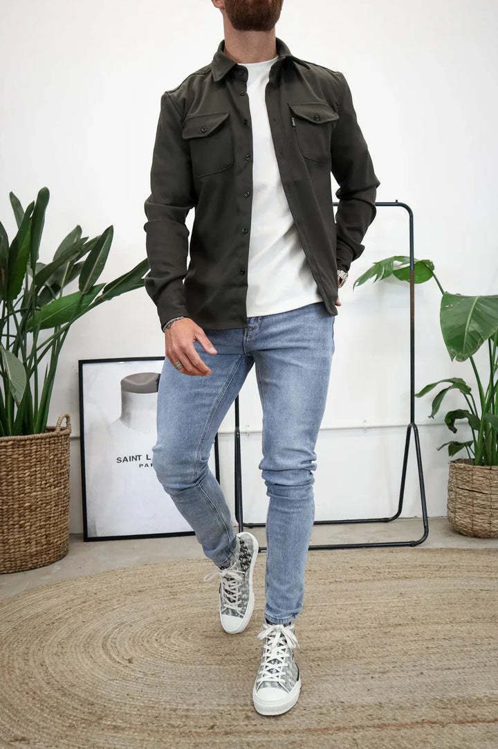Dewid - Button Up Shirt With Front Pockets
