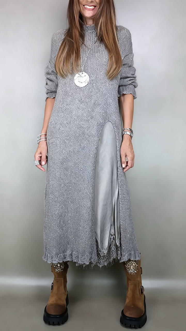 Jesika - Stylish Long Sweater With Dress
