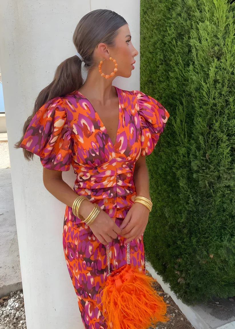 Jorien - Dress With Pleated Sleeves