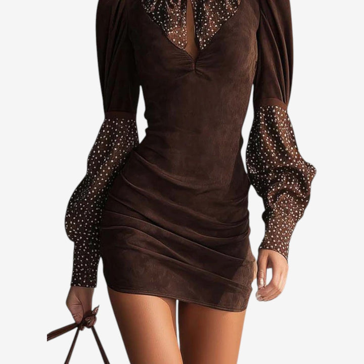 Hanneli - High Neck Bodycon Mini Dress