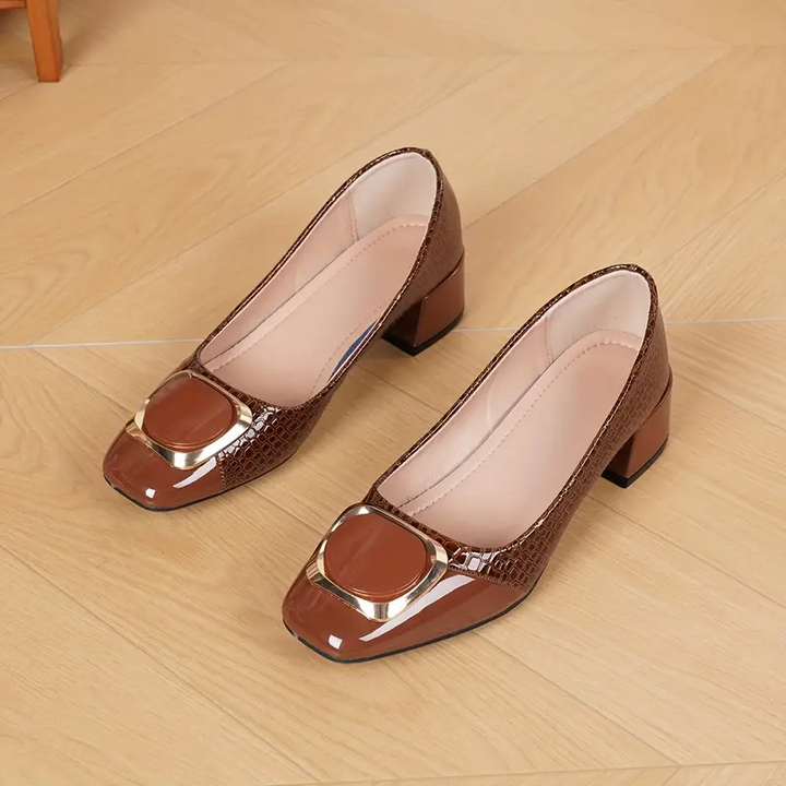 Taryn - Orthopedic Leather Shoes with Rounded Toe