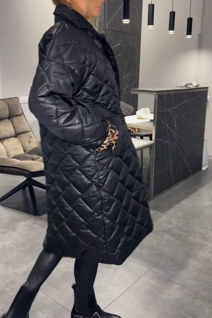 Daisy - Casual Lapel Mid Length Cotton Coat