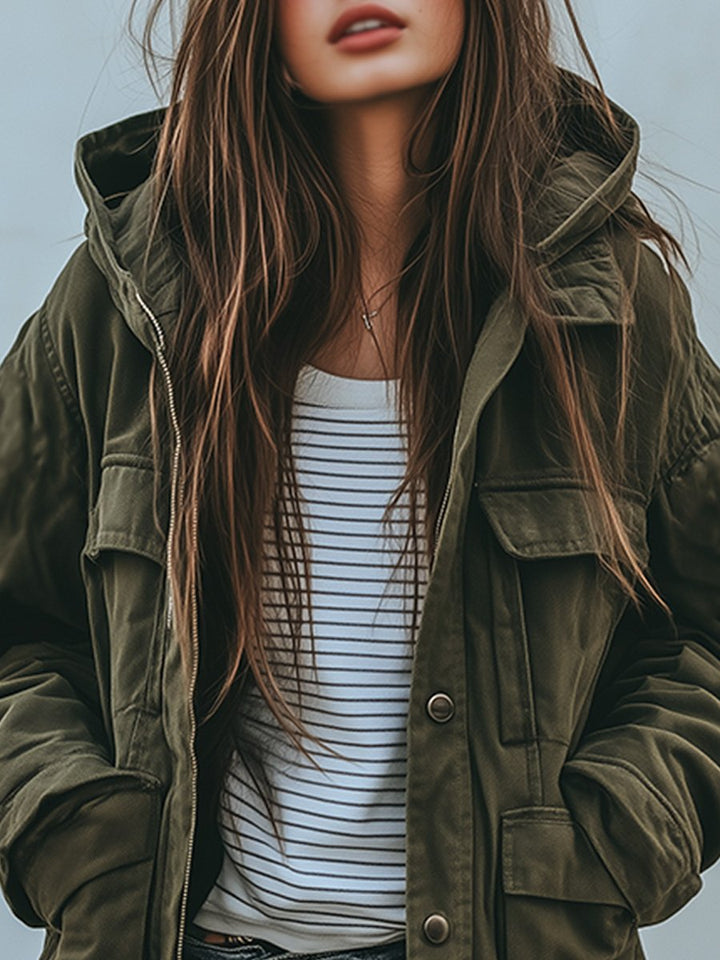 Naelani - Windproof Jacket with Hood and Multi-Pockets