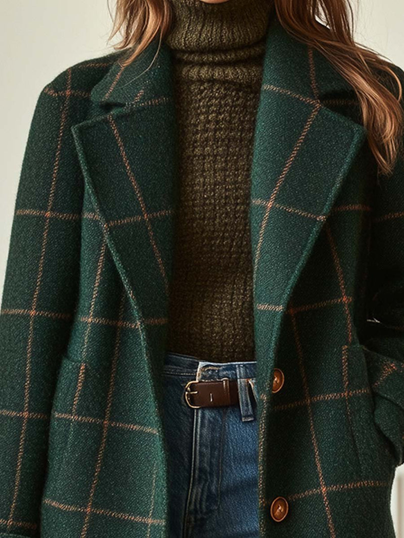 Yaliya – Classic Checked Coat