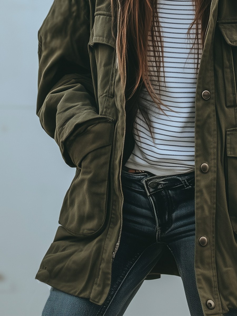 Naelani - Windproof Jacket with Hood and Multi-Pockets