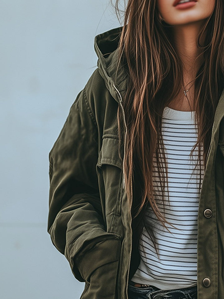 Naelani - Windproof Jacket with Hood and Multi-Pockets