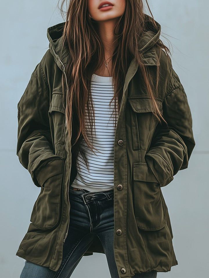 Naelani - Windproof Jacket with Hood and Multi-Pockets