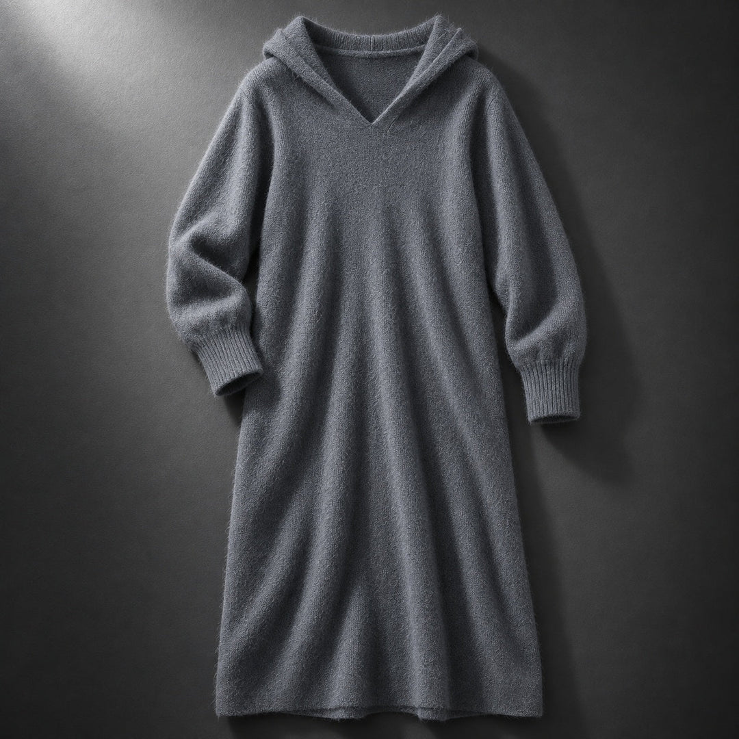 Helieaetta - Cashmere Dress With Hooded